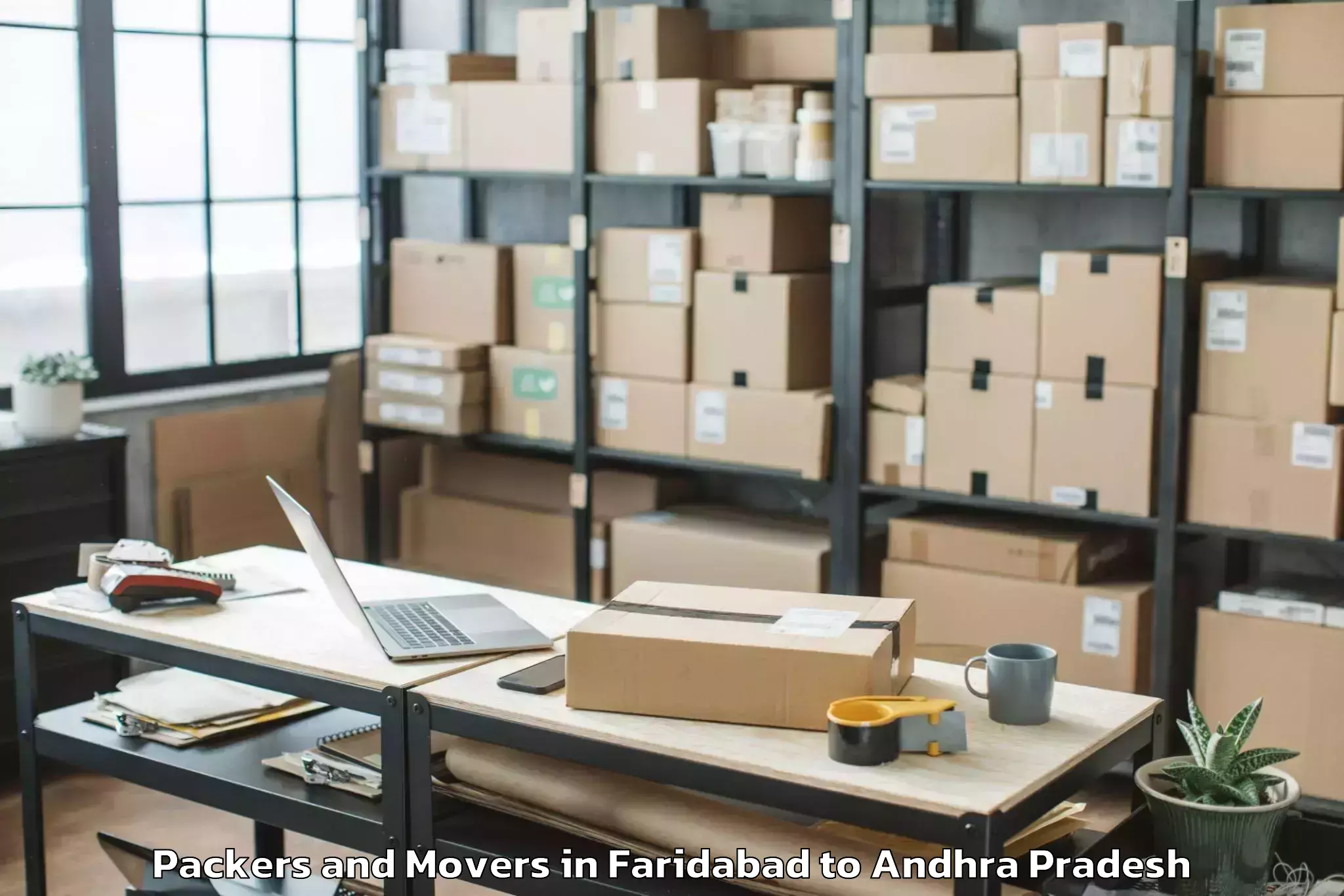 Hassle-Free Faridabad to Pamuru Packers And Movers